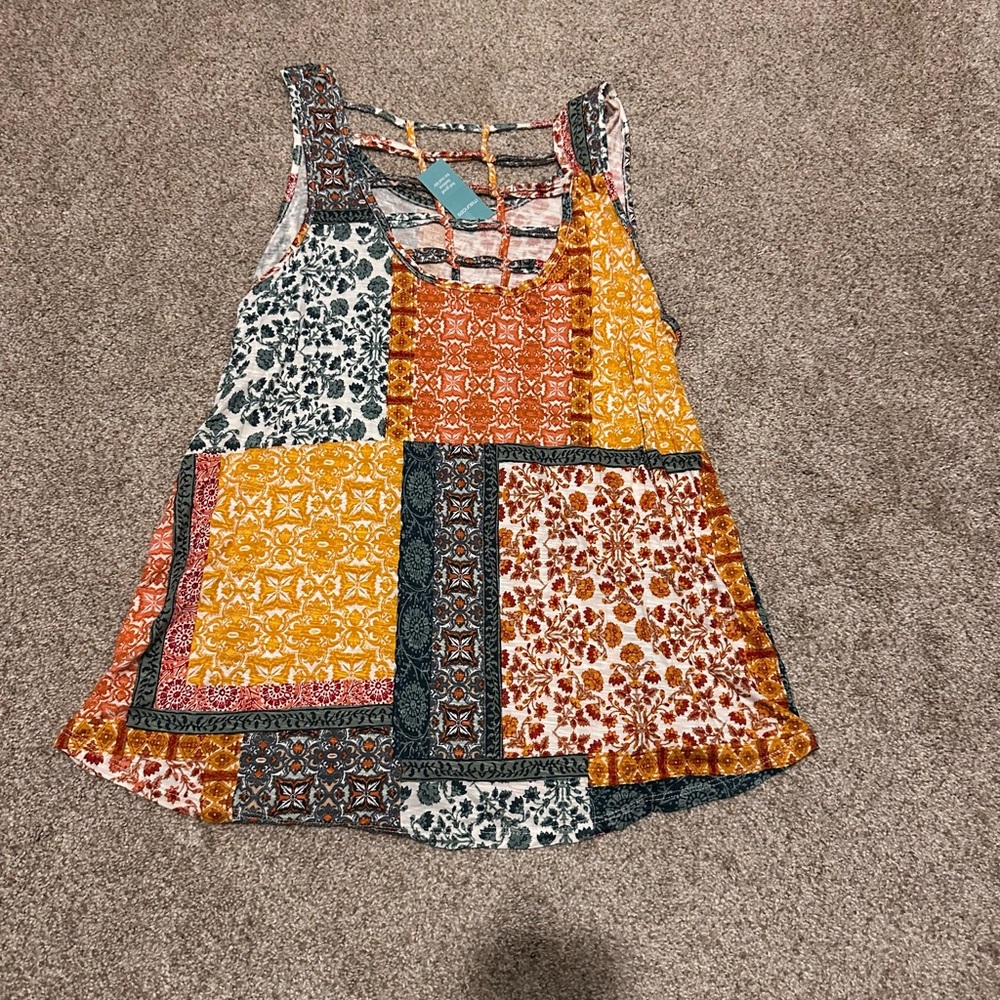 Maurices Multicolor Patchwork Tank Top - Picture 4 of 5
